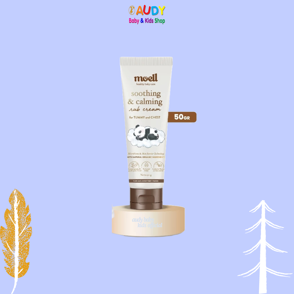 AUDY BABY - MOELL SOOTHING & CALMING RUB CREAM 50GR | WITH RED GINGER | SKINCARE BABY NATURAL ORGANI