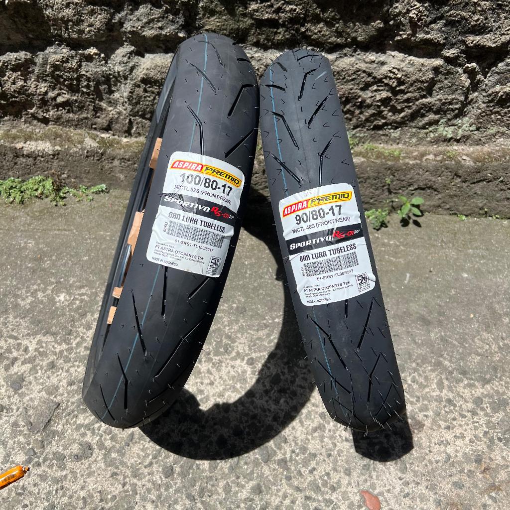 Ban Balap ASPIRA RS01 100/80-17 Tubeless (SOFT COMPOUND) Ban Motor Satria Fu, R15, GSX150, CBR150