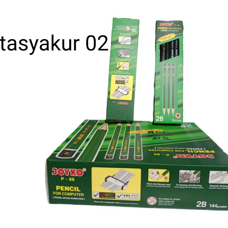 

Pensil Joyko P-88 Untuk Komputer - 1 Pak Isi 12 Pcs - Stationery Cocok Untuk Menulis Pada Kertas Dan Layar Komputer