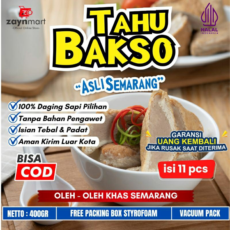 

TAHU BAKSO SAPI Tahu Bakso Semarang Oleh-oleh Ungaran Semarang Tahu Bakso Tahu Baxo vacuum isi 11