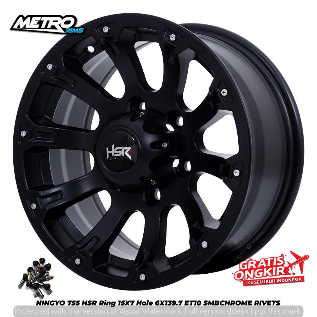 VELG NINGYO HSR R15X7 H6X139,7 ET10 SMB pelek alto mobil panther touring, BT50, hilux DC ring 15