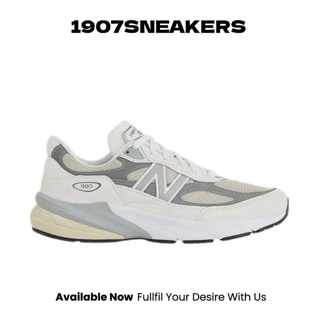 Sepatu Sneakers Pria New Balance Made in USA 990 v6 - Grey ORIGINAL NEWU990NC6
