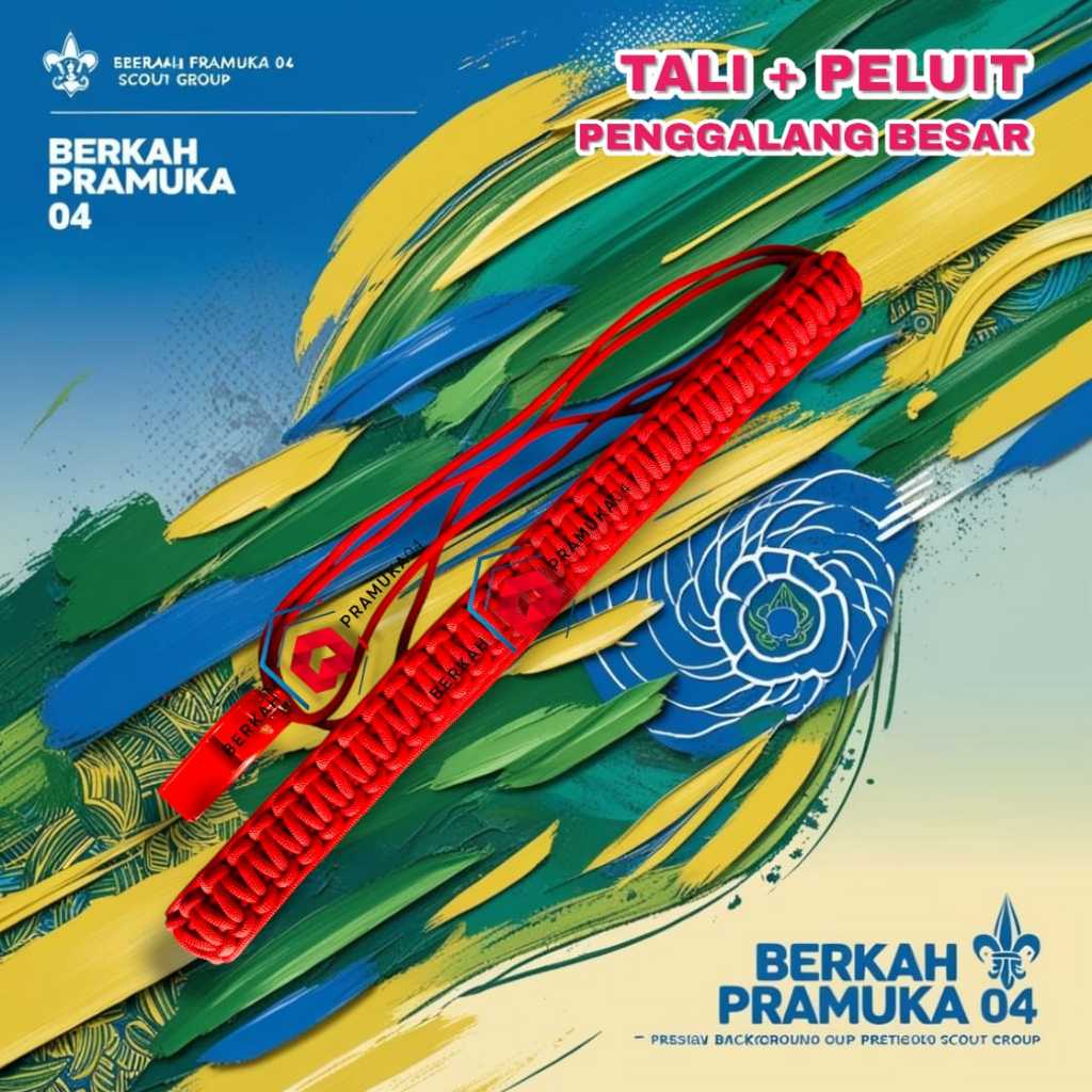 

Tali kur pramuka + pluit merah besar