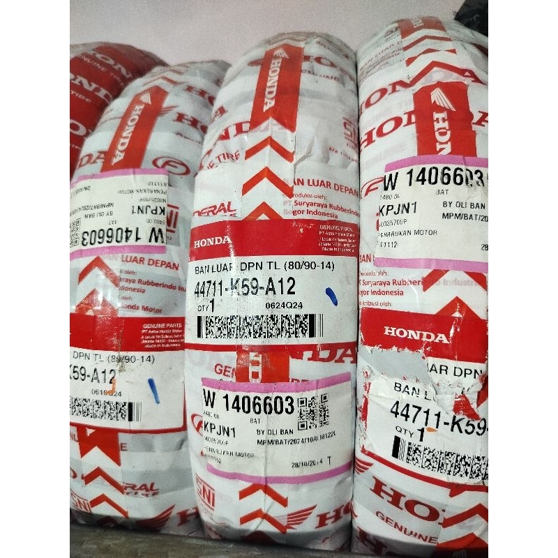 Honda Ban beat original ban tubeless ukuran 80/90 14