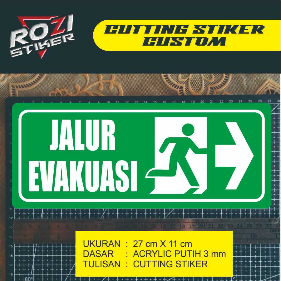 

SIGN BOARD / PAPAN NAMA ACRYLIC JALUR EVAKUASI