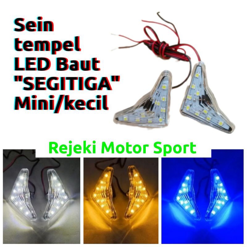 lampu sein mini Segitiga baut/sen tempel segitiga ( kecil) LED