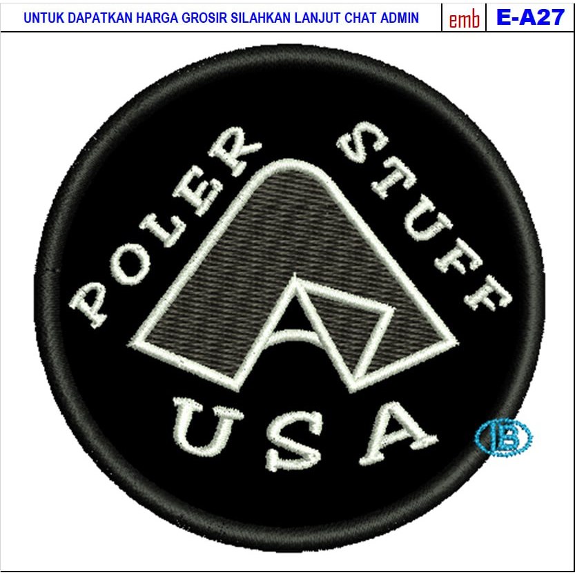 PATCH BORDIR LOGO A-E27 POLER STUFF USA