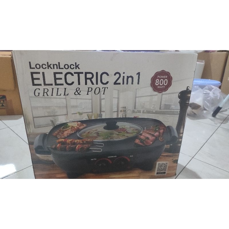 Grill n Pot Electric 2in1 Lock n Lock Preloved