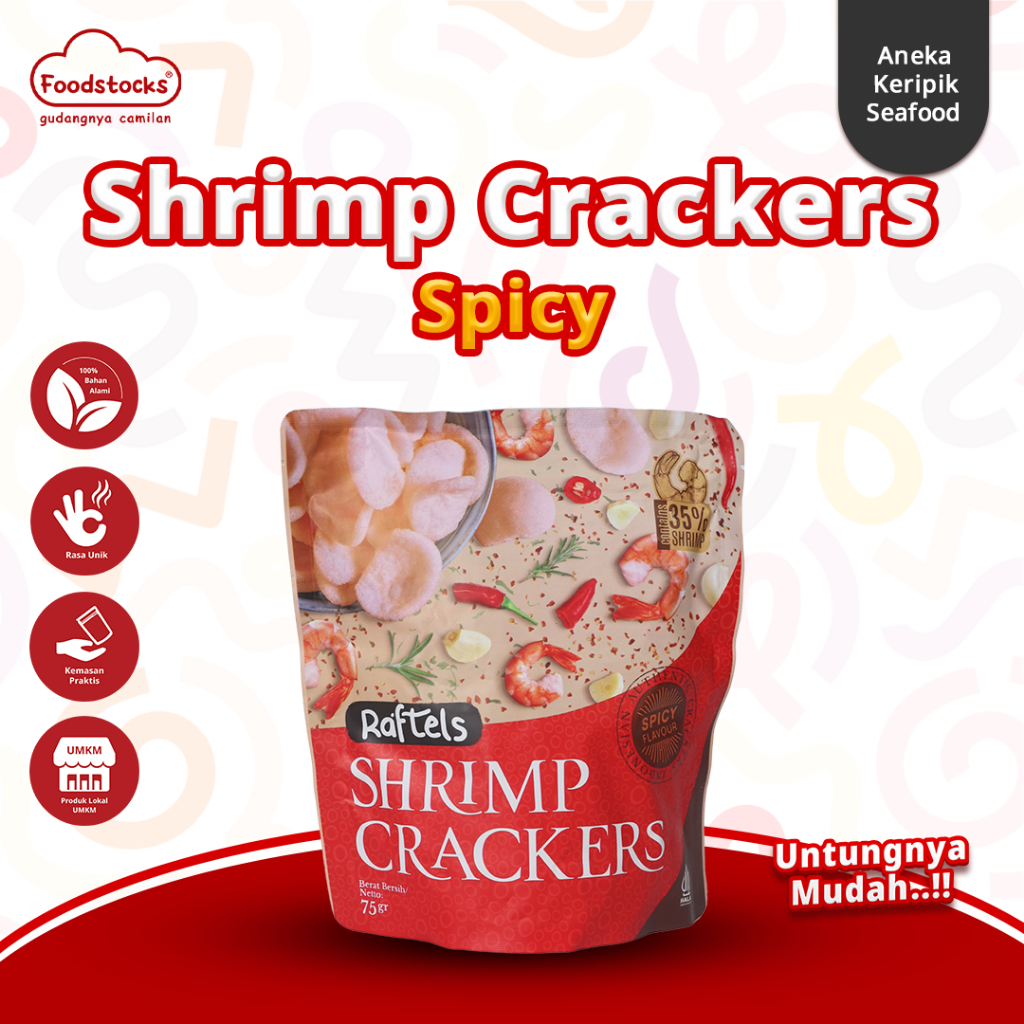 

Raftels Shrimp Crackers Spicy 10 Pcs/1 Dus