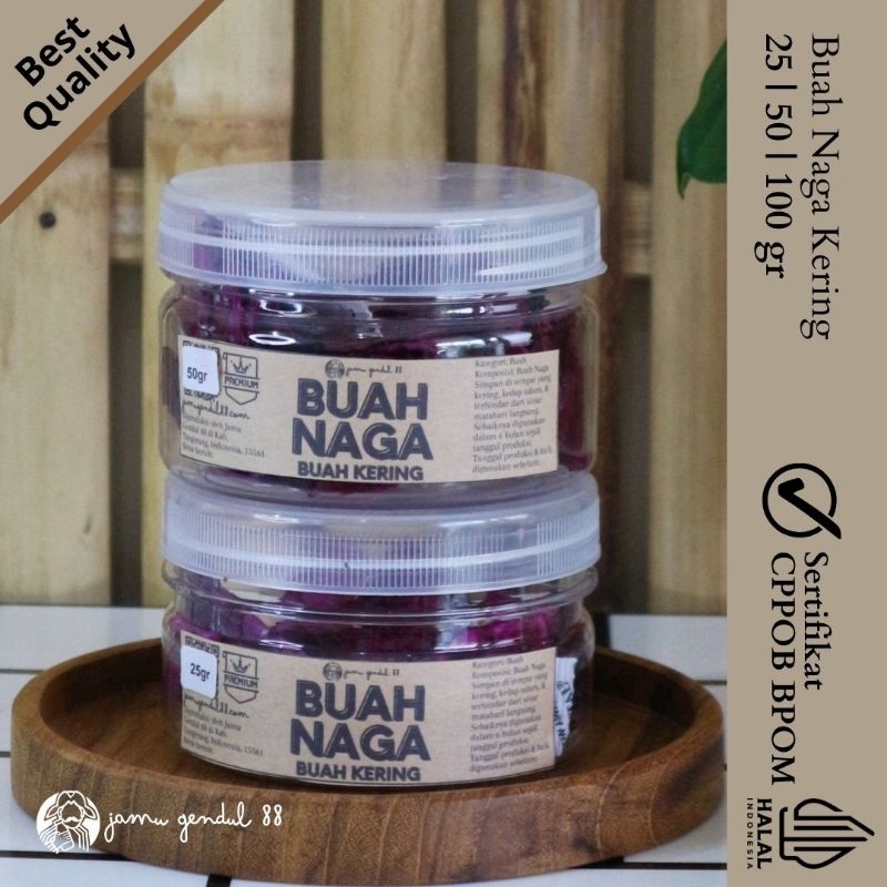 

Buah Naga Iris Kering tanpa Kulit - Dried Dragon Fruit - Buah Kering by Jamu Gendul 88