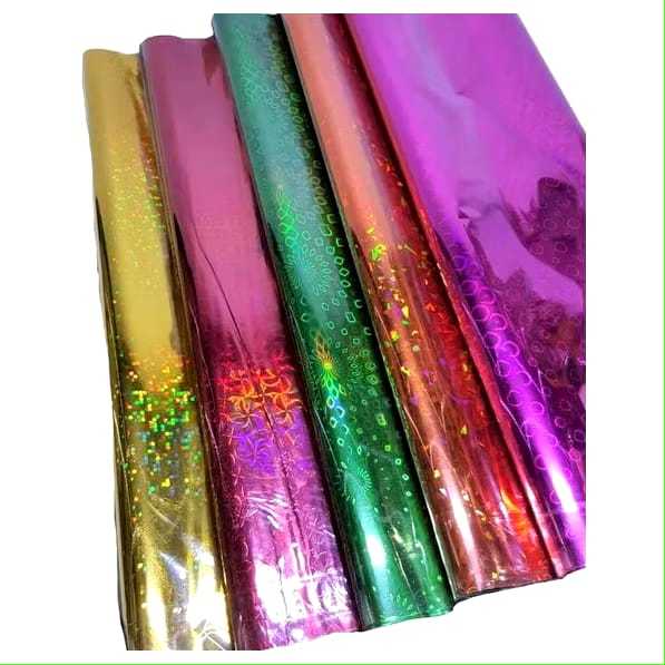 

V2_Kertas Kado Hologram/Plastik hologram motif 70x50cm warna warni pembungkus kado plastic wrapping metalic kertas pembungkus glossy