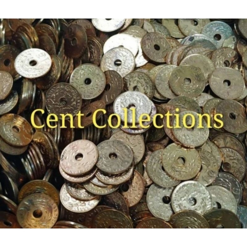 uang kuno KOIN 1 CENT BOLONG NEDERLANDSCH INDIE