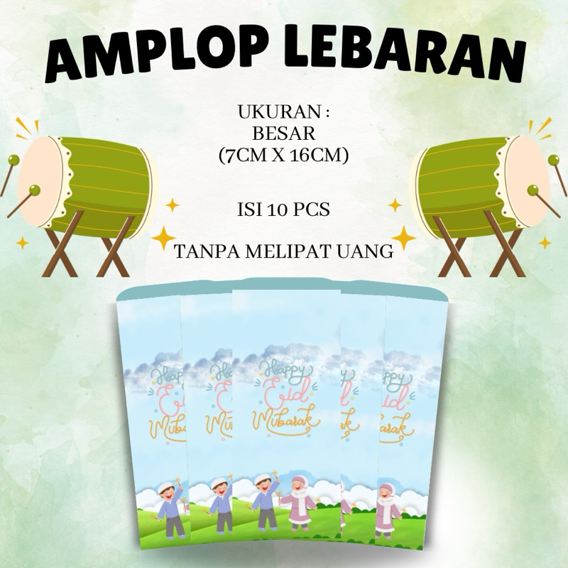 

Amplop THR/Amplop Lebaran/Angpao Aesthetic Lucu Murah Bisa Custom