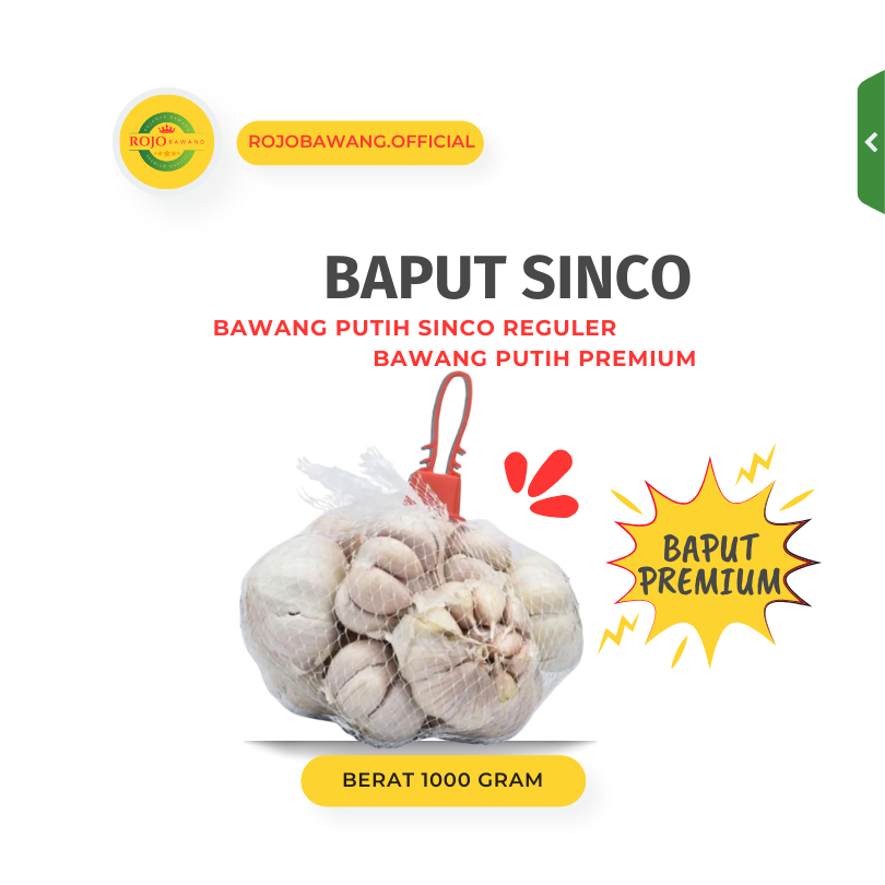 

BAWANG PUTIH SINCO REGULER 1KG PREMIUM