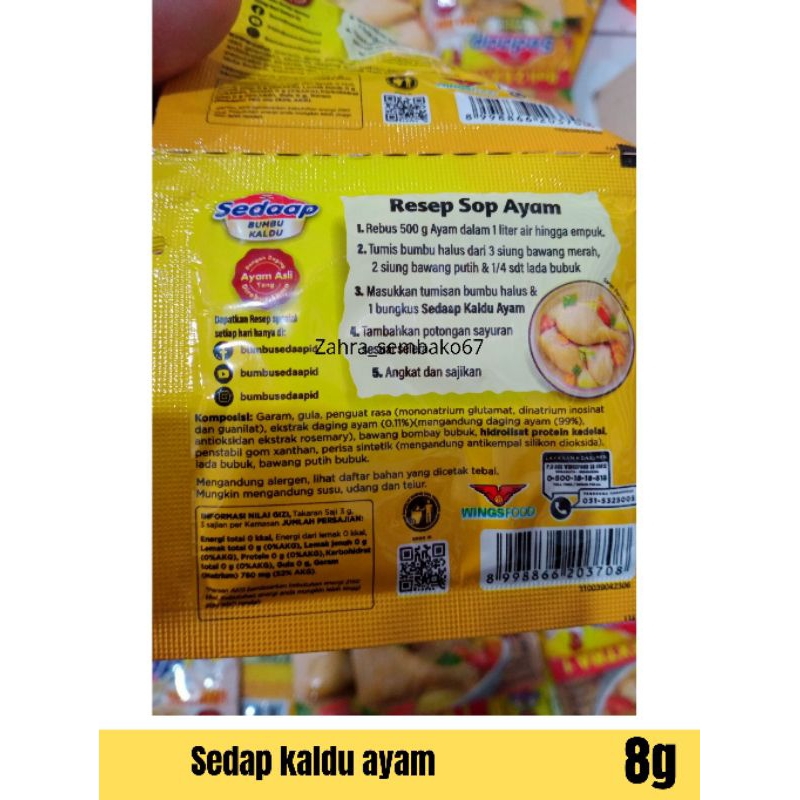 

SEDAP KALDU AYAM 8g renceng isi 18pcs