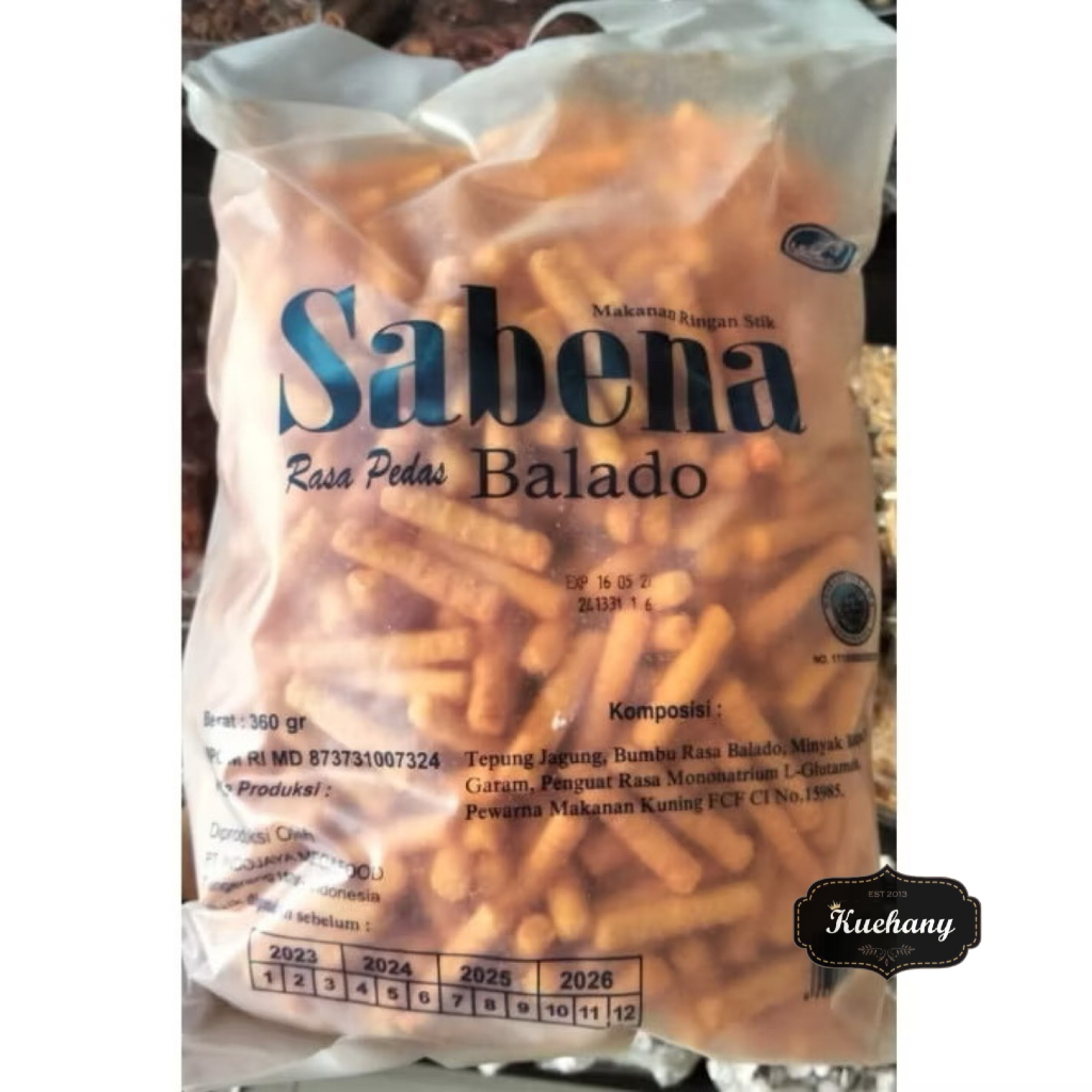 

Stick sabena 340 gram isi 5pcs 1 dus / SABENA 1 kardus isi 5 bungkus / Snack Murah / Sabena Dus