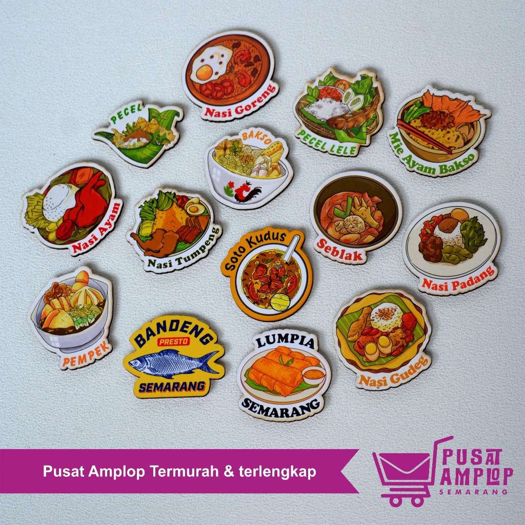 Magnet Kulkas Makanan Khas Indonesia Terlengkap Termurah