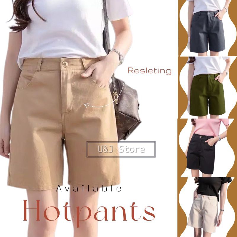 HOT PANTS KOREAN STYLE CELANA PENDEK WANITA HOT PANTS KEKINIAN HOT PANTS RISLETING