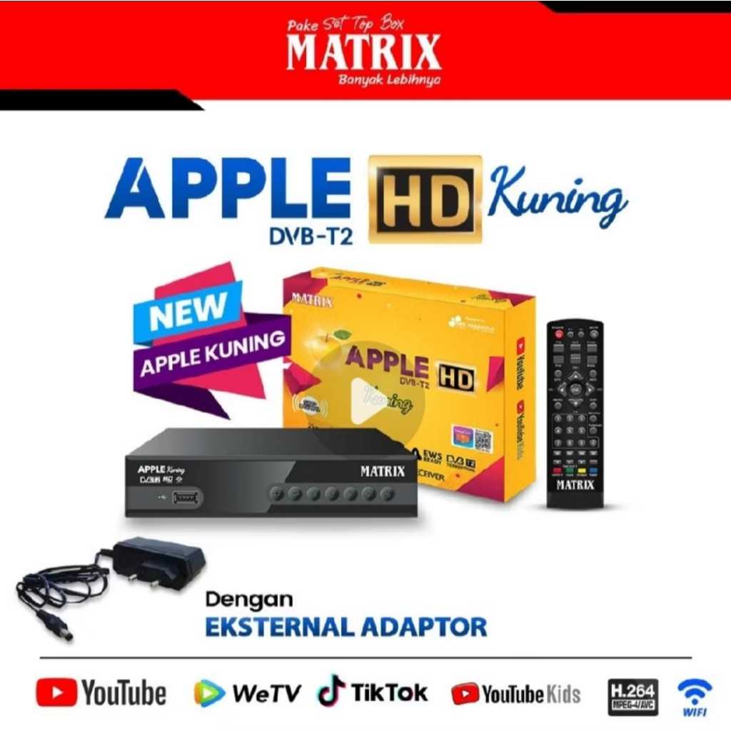 Matrix Set Top Box Apple Kuning / STB Matrix Apple Kuning