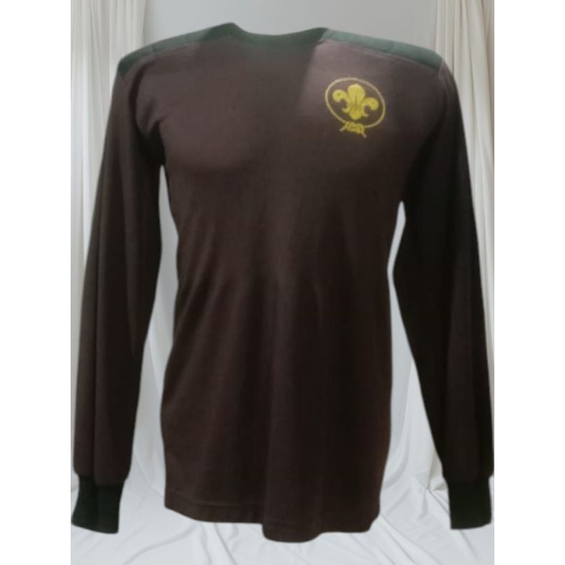 kaos Pramuka coklat tua panjang
