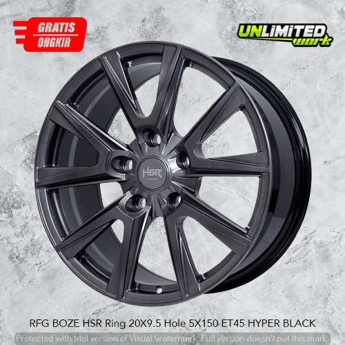 Velg Original HSR Forged Pcd 5X150 Mobil Lexus LX Dan Toyota Land Cruiser Tipe RFG BOZE R20