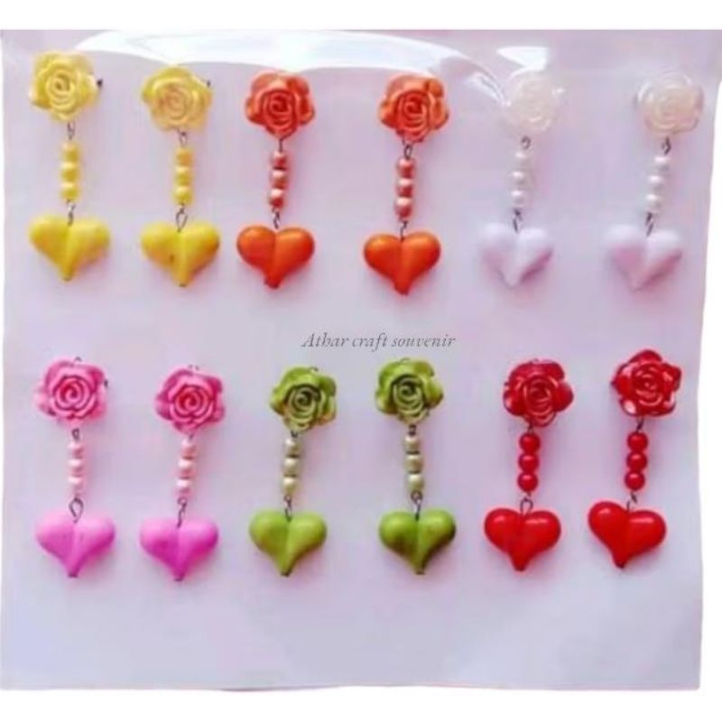 Bros dagu Juntai Love Lusinan (isi 12 pcs) Grosir Bros Dagu Juntai Mutiara