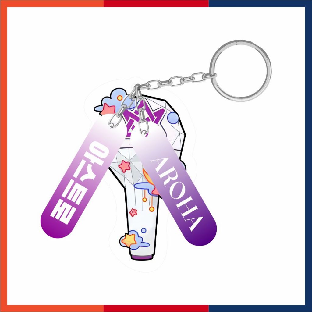 Gantungan Kunci Akrilik charms Fanlight Lightstick Astro Robong Aroha