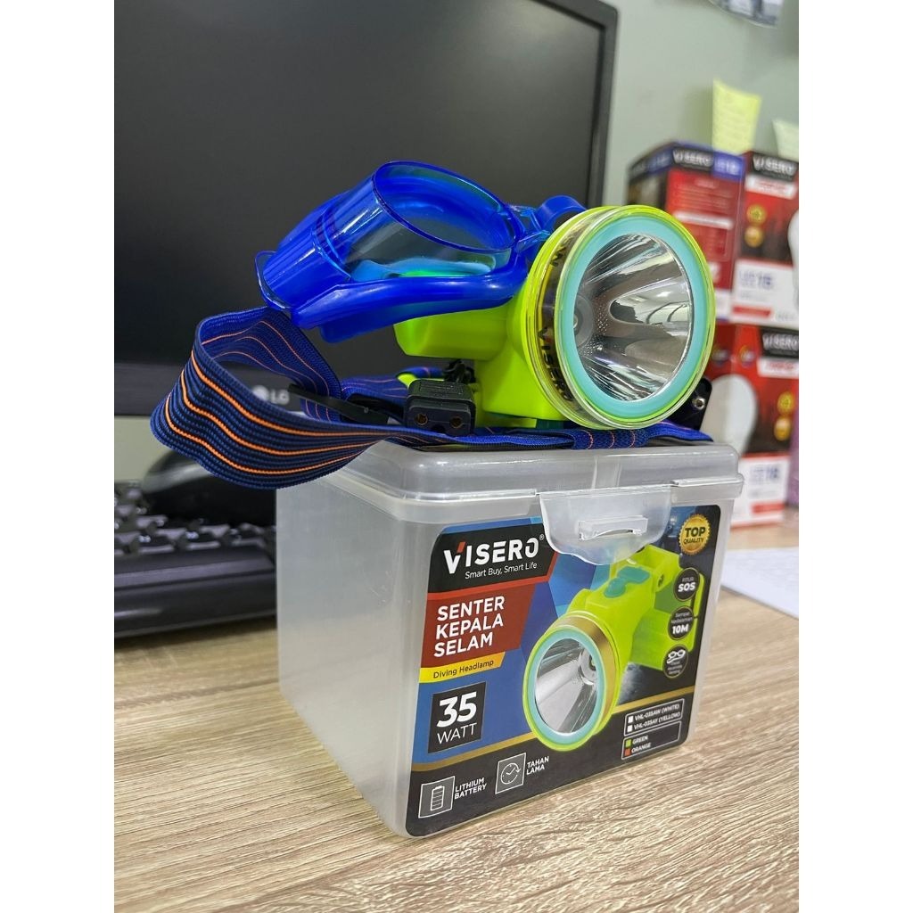COD~Senter Kepala Selam Visero 35Wat / senter Kepala Diving visero Murah
