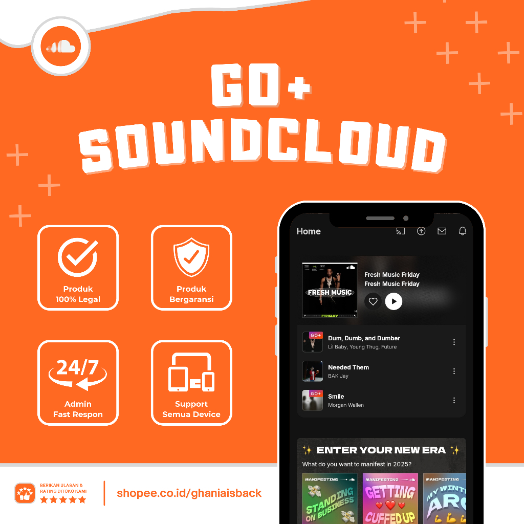 SOUNDCLOUD GO+ 1 BULAN PREMIUM