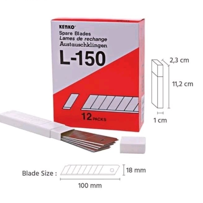 

CUTTER BLADE L-150 KENKO BESAR/12 TUBE
