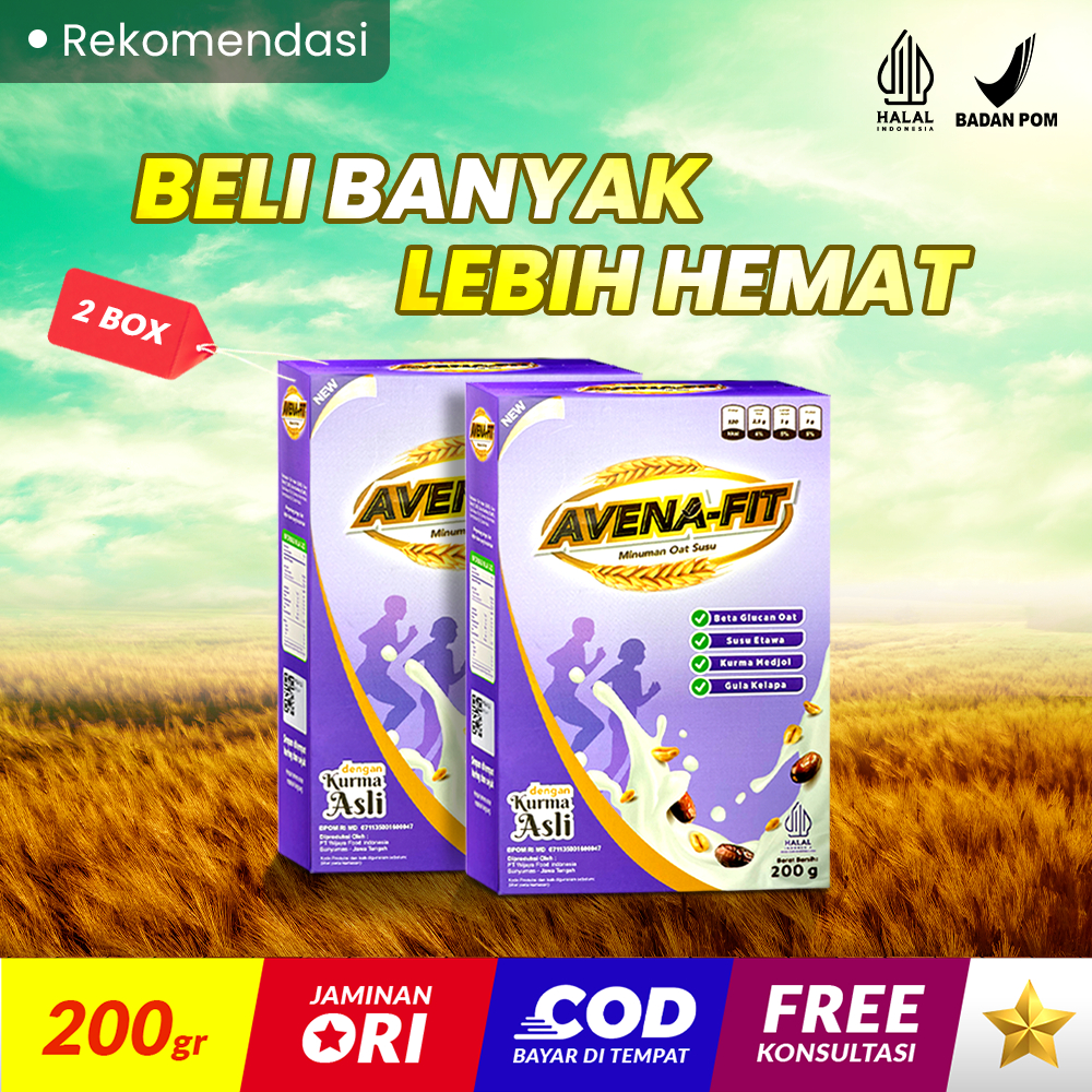 

2 BOX AVENA-FIT Sereal Granola Oat Susu Etawa AtasMasalah Kolesterol