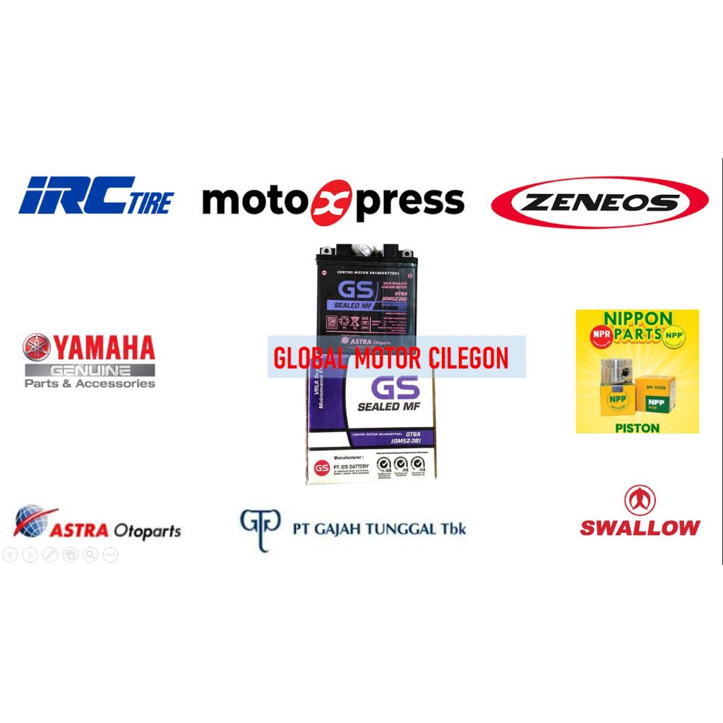 GLOBAL CLG - Accu Aki GS GT6A GM5Z-3B MF GS ASTRA 100% ORIGINAL Kering untuk motor Grand Supra X Lam