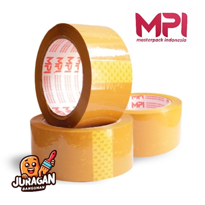 

(HARGA ECER) Lakban Cokelat MasterPack Indonesia MPI | MPI Tape | Lakban Coklat 45mm x 100yard OPP 1 Roll | Lakban Packing
