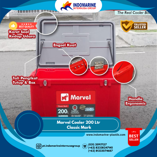 Marvel Cooler 200 Ltr Classic Mark (CoolBox - IceBox - Es box - Kotak Pendingin)