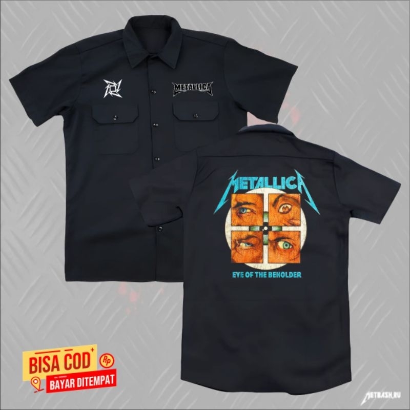 WORKSHIRT METALLICA TERBARU KEMEJA PRIA KEMEJA MUSIK BAND