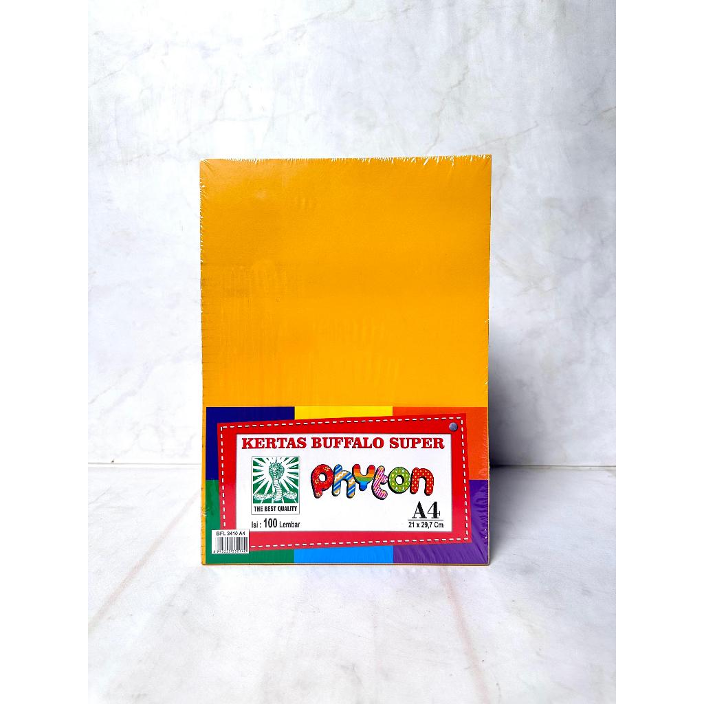 

(PAK) KERTAS BUFALLO PHYTON KUNING TUA / BUFALLO POLOS A4 / KERTAS BUFALLO