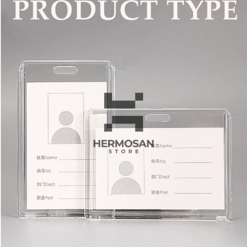 

ID Card Holder Tempat Kartu Nama Name Tag Foto Artis Idola Material Bahan Akrilik Acrylic Bening Transparan