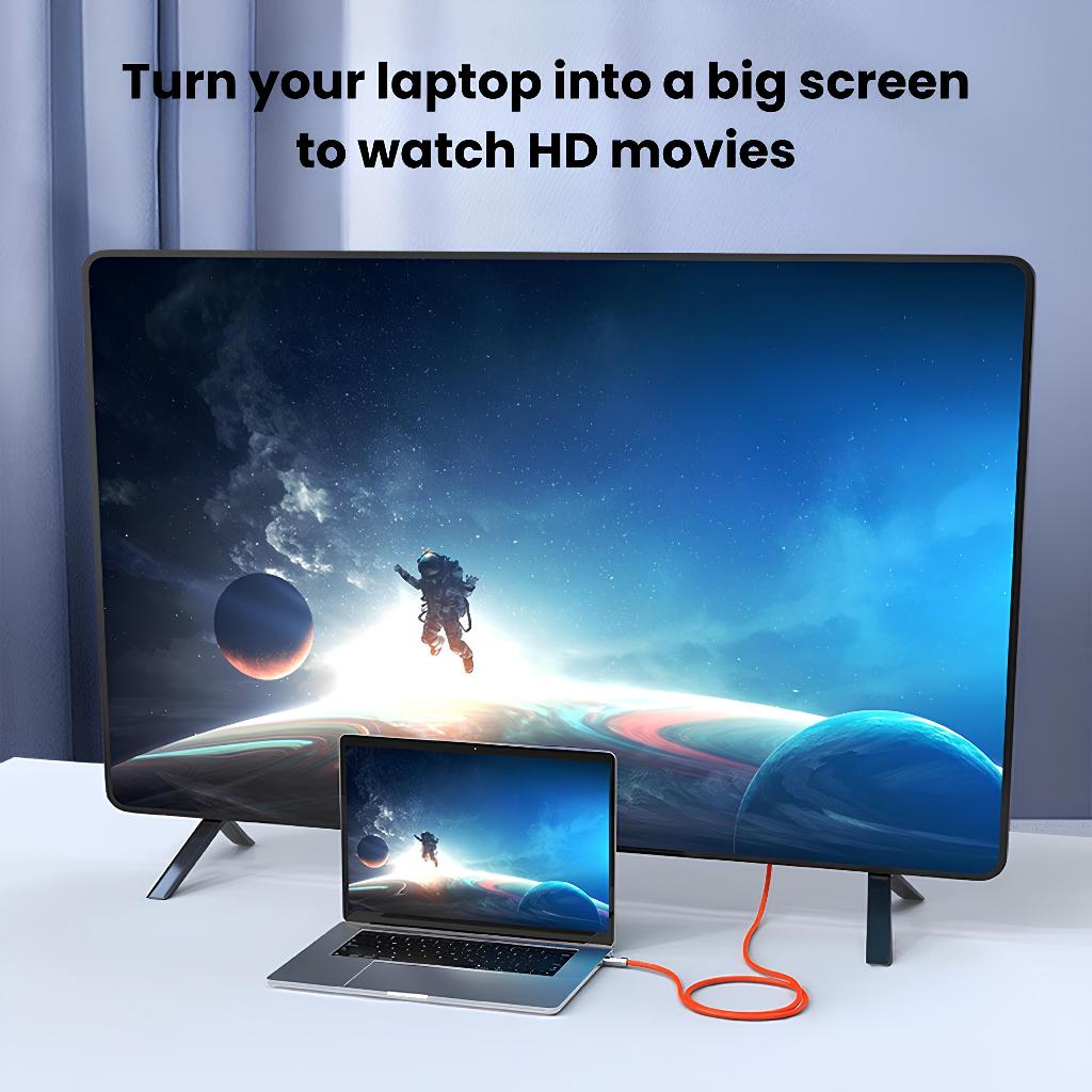 Uplu Adapter Kabel Hdmi To Type C 4K 30Hz Converter Hp Laptop Ke Proyektor & Monitor