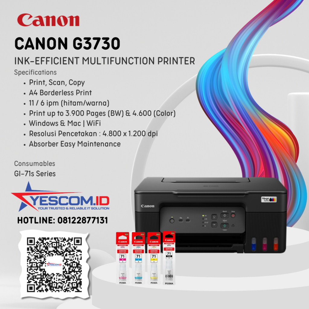 CANON G3730 PRINTER