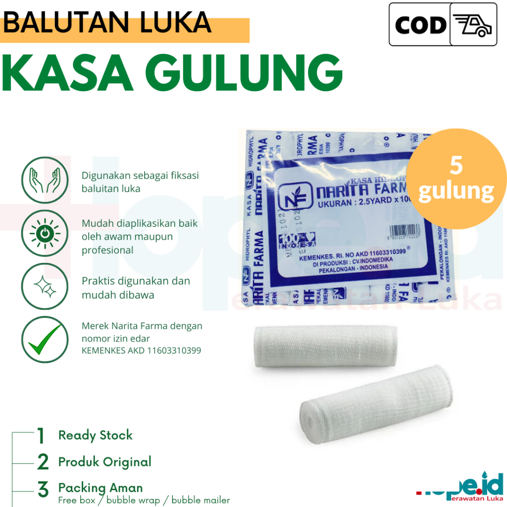 Kasa verban gulung | Kassa non steril 10cm Narita farma