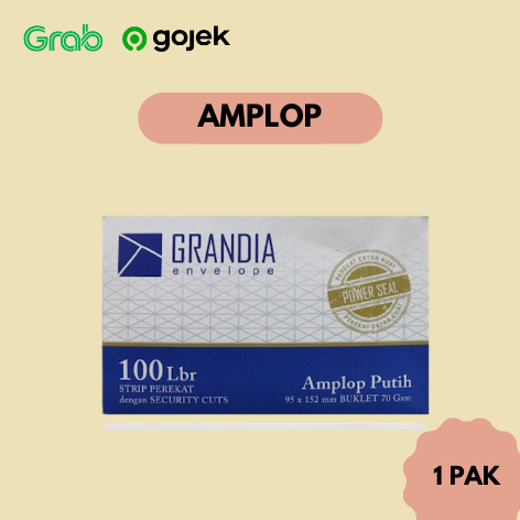 

Amplop Putih 104 Grandia Isi 100 Pcs