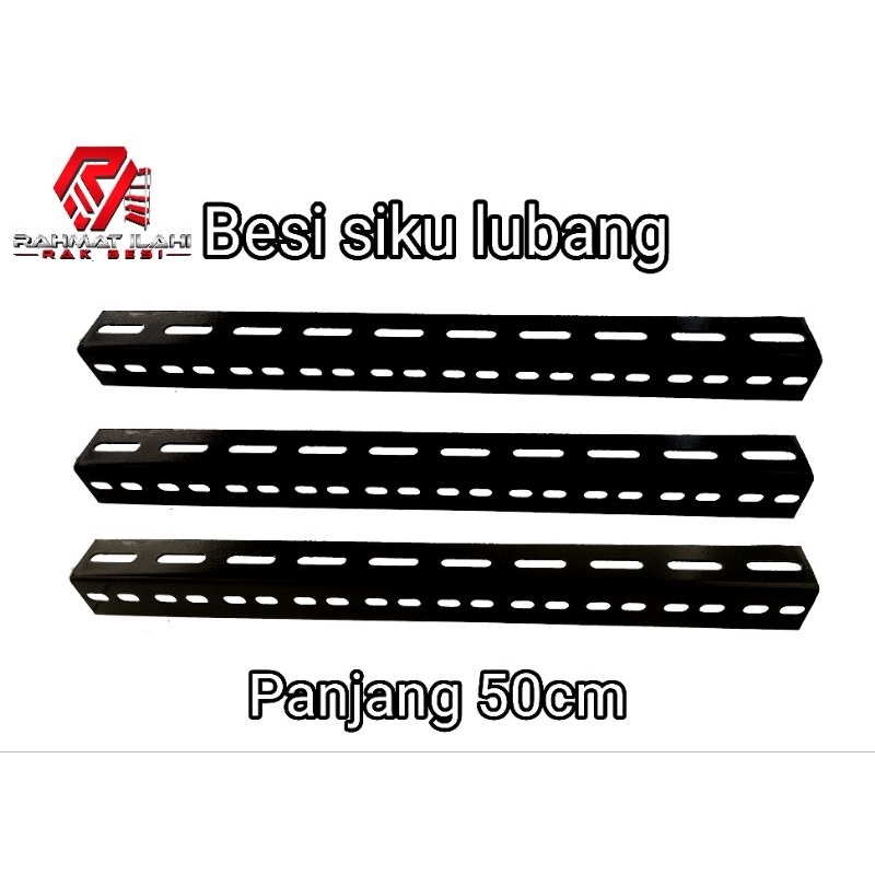 Besi siku lubang tebal, panjang 50cm  murah