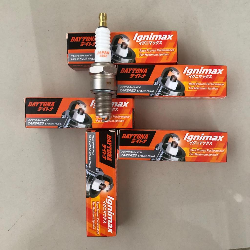 BUSI DAYTONA RACING kode 3562 Ignimax Tapered Spark Plug Drat Panjang Untuk Motor Satria 2 Tak, Ninj