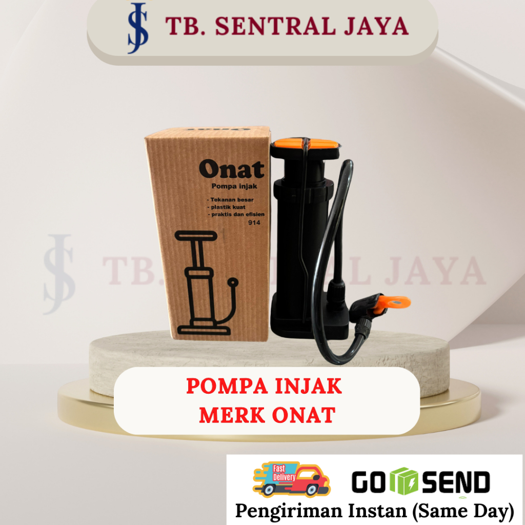 Pompa Injak Sepeda Merk Onat/ Pompa Sepeda Injak Tanpa Tabung/Pompa Mini Sepeda