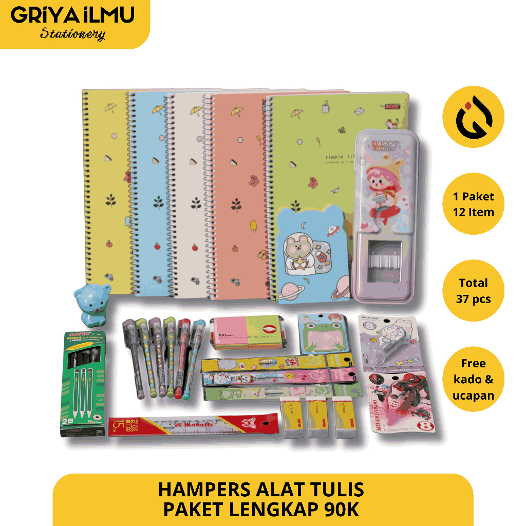 

PAKET HAMPERS ALAT TULIS LENGKAP KADO STATIONERY SET CUSTOM 90