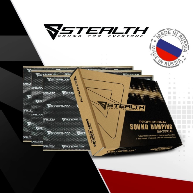 Peredam Stealth 2mm 1 Dus = 12 Lembar Alumunium Butyl Rubber