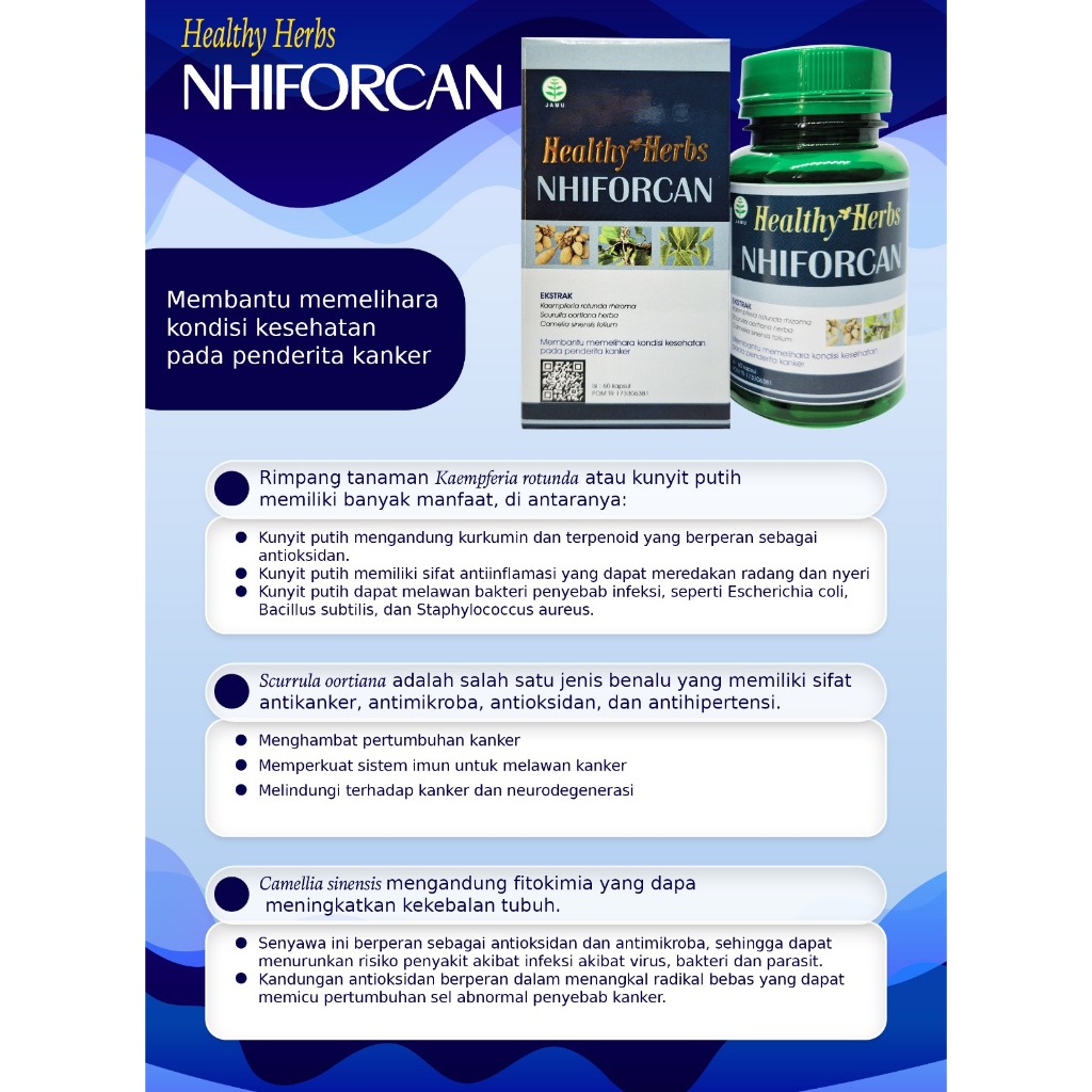 Healthy Herbs Nhiforcan untuk Memelihara Kesehatan pada Penderita Kanker