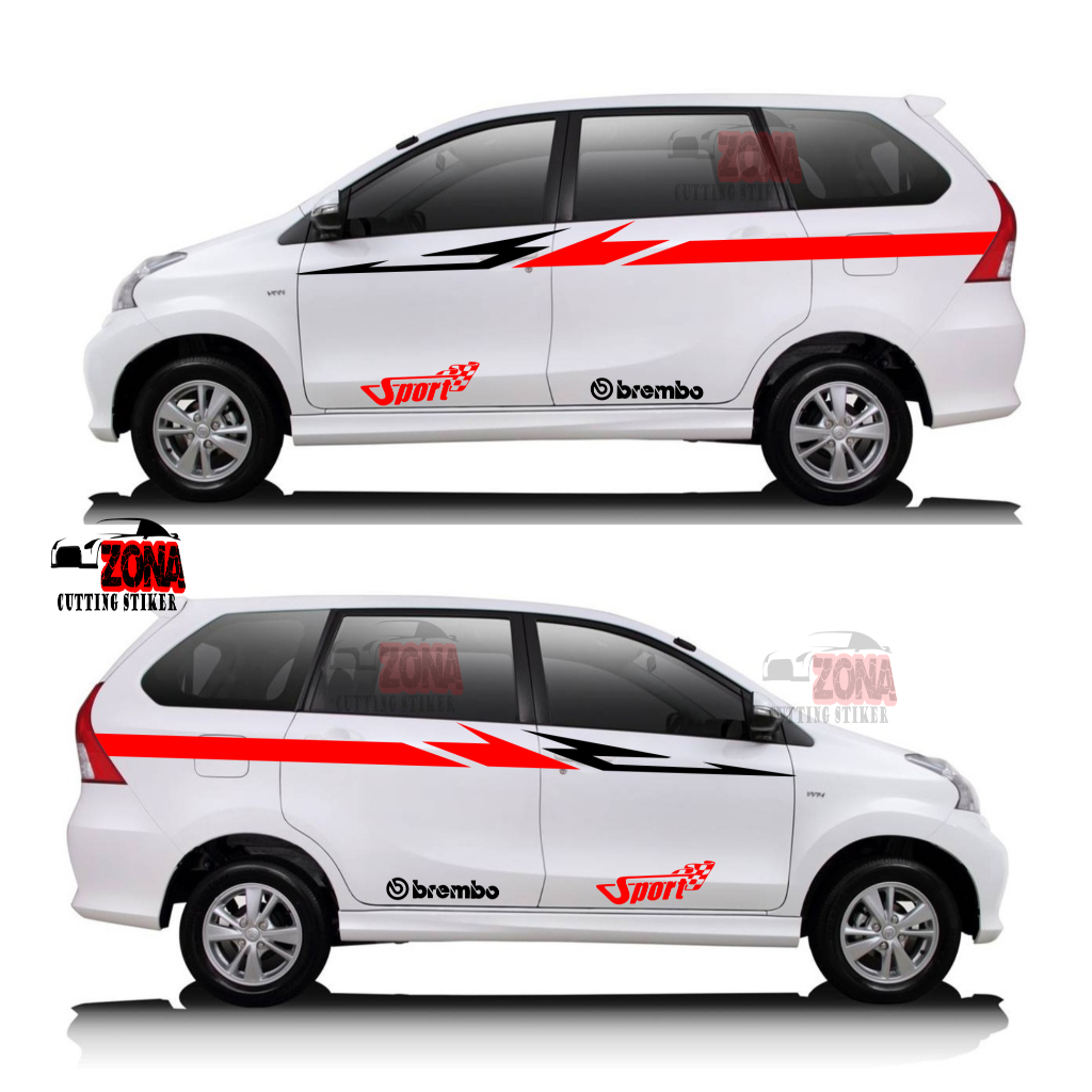 Stiker mobil toyota avanza cutting sticker body samping full body stiker stripping mobil avanza 46