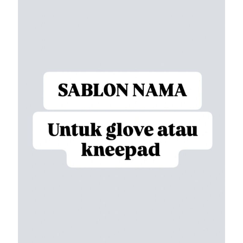 

sablon nama atau ID nama