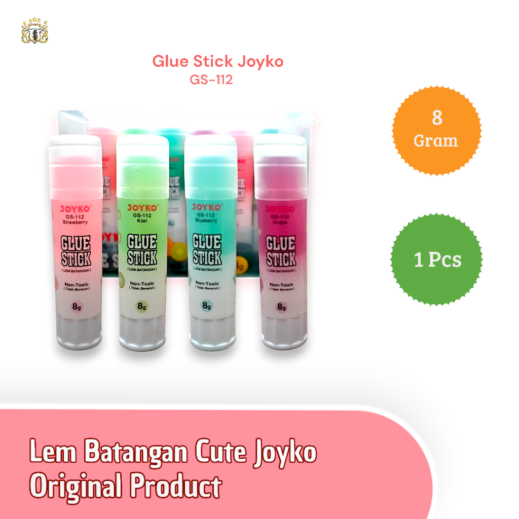 

(8 gram) Glue Stick Cute / Lem Joyko Kertas Batangan Warna - Warni Serbaguna / Perekat Kertas / Foto
